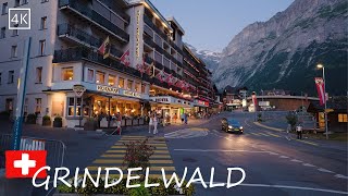 Grindelwald Switzerland 🇨🇭 | Beautiful Evening Walking Tour 4K 50p