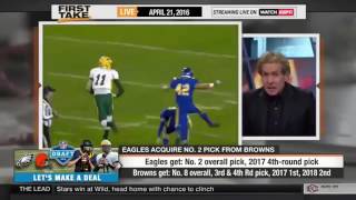 ESPN First Take   Eagles And Browns 2016 NFL Draft