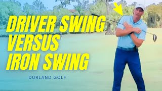 GOLF TIP | The Difference Between A DRIVER SWING And An IRON SWING In Golf