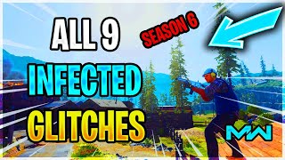 COD MW -ALL *9* WORKING INFECTED GLITCHES (Out Of Map /Jumps/Spots ) | Season 6 Glitches MW !!