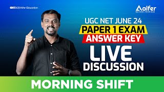 UGC NTA NET June 24 Paper1 Question Live Discussion - Morning shift  | Mission JRF Aifer Education