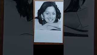 Madhuri dixit drawing | #Madhuri dixit realistic drawing #Shorts