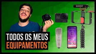 Meus EQUIPAMENTOS PARA GRAVAR VÍDEOS e como eu os utilizo [Câmeras e Microfones] (2019)