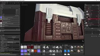 Substance Painter для новичков - Проект Sci fi контейнер: 04 - Рисование базовым материалом металла