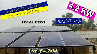 4.2 KW Fronus Solar Inverter with 410W Bifacial Halfcut Solar Panel Price ~ Installation Cost