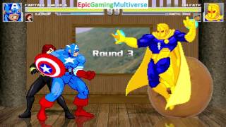 Blackheart And Iron Man VS Doctor Fate And The Annoying Orange In A MUGEN Match / Battle / Fight