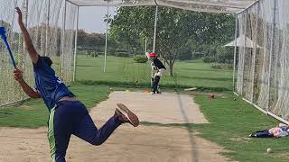 Omer is doing Batting Practice Session with Mohsin. 13-07-2024