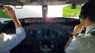 Flyr Boeing 737-800 Cockpit Landing into Oslo