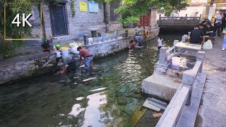 People in Jinan are washing clothes with spring water! Walk to the modern mall next to the old city