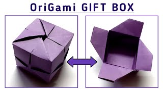 Origami GIFT BOX | How to make a paper gift box EASY