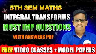 5th sem Maths 7B  important questions with answers pdf | Integral Transforms  imps  | 5th sem  imps