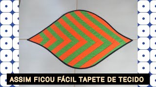 TAPETE DE TECIDO TIPO FOLHA