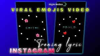 New emoji text lyrics white dot animation Video Editing|How to make emoji text lyrics video| editing