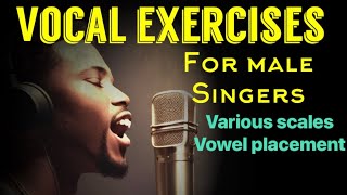 VOCAL WORKOUT FOR MALE SINGERS vowel placement on various scales 🎤🔥