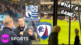 SOUTHEND VS CHESTERFIELD|2-1| BLUES BEAT TOP OF THE TABLE SPIREITES INFRONT OF 8K CROWD!!