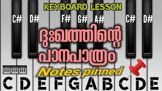 ദുഃഖത്തിന്റെ പാനപാത്രം Keyboard notes|Piano malayalam