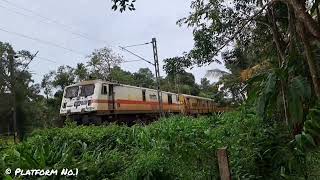 Lalaguda WAP7 Powered Sabari Express Glides Through Village Area | Platform No. 1