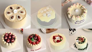 HOW TO MAKE CAKE Decorating TUTORIAL 😅 - Aesthetic Design Cake 🤤@zin18