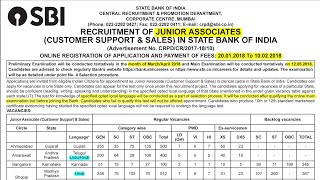 Demystified:SBI Clerk 2018 Notification