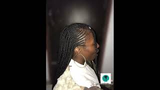 GHANA WEAVING/TRIBAL BRAIDS ON NATURAL HAIR #shorts #weaving #trendingshorts