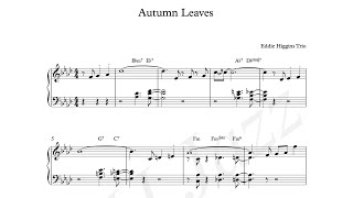 [Jazz Piano] Autumn Leaves - Eddie Higgins Trio (sheet music)