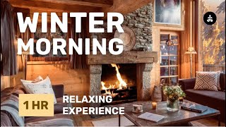 Cabin Ambience - Winter with Fireplace Sounds to Read, Relax, Study