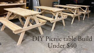 Build a kids picnic table $40