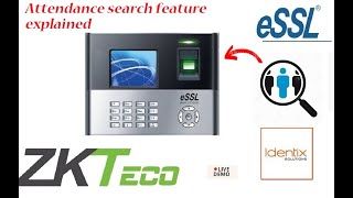 search attendance in essl machine