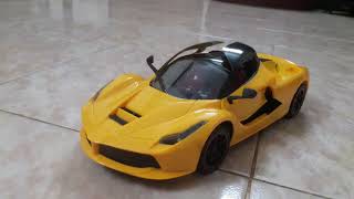 Toyshine Ferrari Remote Control Car, Rechargeable, Opening Doors, Frustration Free Packaging, Yellow