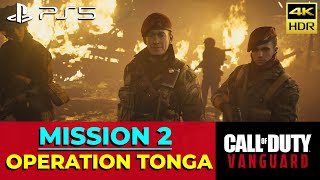 Call of Duty: Vanguard | Mission 2 - Operation Tonga | PS5 4K 60 FPS HDR Campaign Gameplay Story