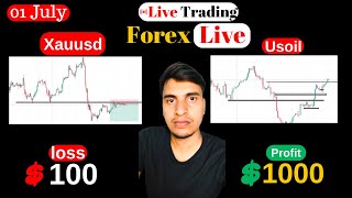 Forex live trading in Hindi  | 01 July 2024 | Verma Stock Trader