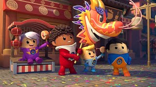 Chinese New Year, Dragon Dance Drama 🇨🇳🐲 | Go Jetters Official