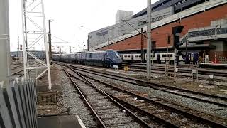 Hull Trains double class 802 train departs Doncaster March 8th 2024