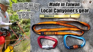 BREAK TEST: Carabiners Dogbone & Sling, gear made in Taiwan used for Canyoning & Climbing