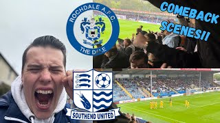 ROCHDALE VS SOUTHEND|2-2| DEFIANT SHRIMPERS CLAW BACK A PRECIOUS POINT AT SPOTLAND!!