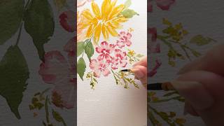 Paint these filler flowers to balance out larger elements 🌼🌱 #watercolor #art #painting #artshorts