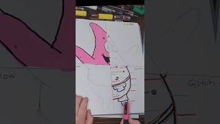 Drawing Patrick Star in 4 Styles #shorts