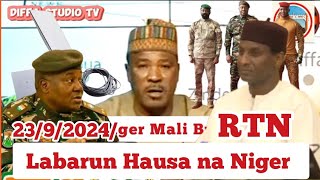 Labarun Hausa na Niger🇳🇪September/23/9/2024/ General abdurahaman tciani President du Niger Prm Ali l