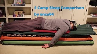 Camp Sleep Pad Visual Comparison by onza04