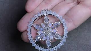 Tutorial: Beaded Snowflake . Снежинка из бисера.