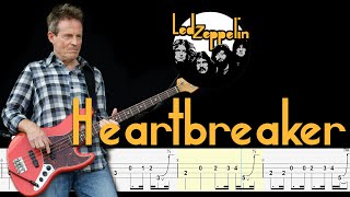 Led Zeppelin - Heartbreaker (Bass Tabs & Tutorial) By John paul jones