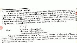 Cost of Preference Share Capital