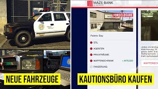 Die neuen FAHRZEUGE + Ich kaufe mein KAUTIONSBÜRO | GTA 5 Online Bottom Dollar Bounties DLC - Teil 1