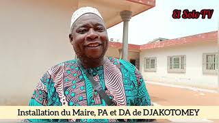 Installation du Nouveau Maire de DJAKOTOMEY Ulrich SOKEGBE