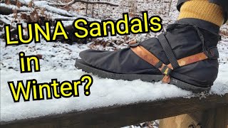 Winter AT Hiking in LUNA Sandals - Osos, Wool Yubi Socks, + Tabu 2.0s