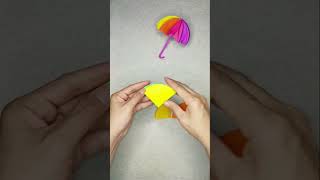 How to make a Paper UMBRELLA  | Origami Umbrella #ytshort #origami #papercraft