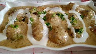 Easy Chicken Malai Kofta Recipe By Qazi Food Secrets|Chicken Malai Kofta With White Gravy|Kofta