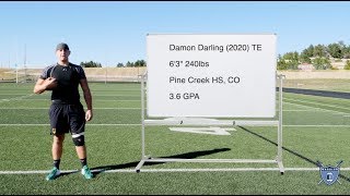 Damon Darling (2020 TE) Route Tree Workout