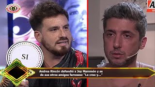 Andrea Rincón defendió a Jey Mammón y se  de sus otros amigos famosos: “Le creo y…”