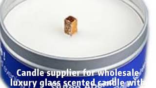 Candle supplier for wholesale luxury glass scented candle with customized design packaging